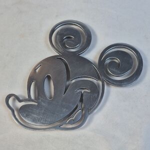 Large 9.5" Disney Mickey Mouse Kitchen Trivet Aluminum Metal Hot Plate Holder
